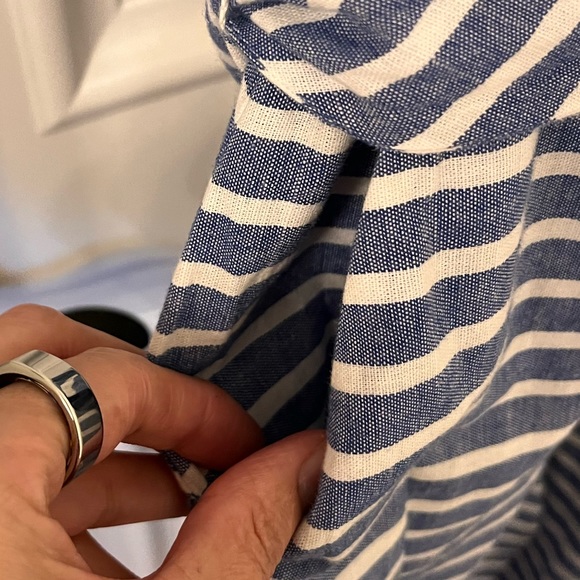 1901 blue and white striped jumpsuit - Picture 3 of 4